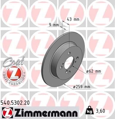 Brake Disc COAT Z 540.5302.20
