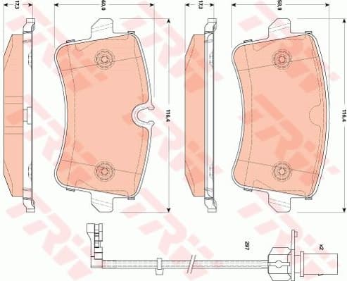 Brake Pad Set, disc brake GDB1866