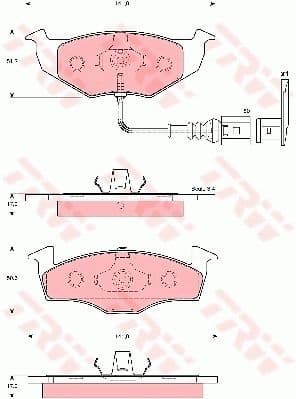 Brake Pad Set, disc brake COTEC GDB1586