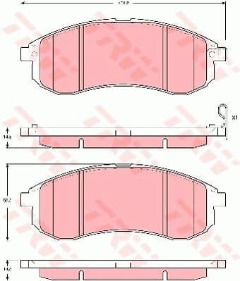 Brake Pad Set, disc brake COTEC GDB3380