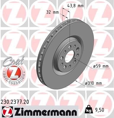 Brake Disc COAT Z 230.2377.20