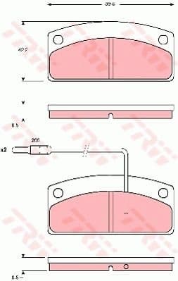 Brake Pad Set, disc brake COTEC GDB1679