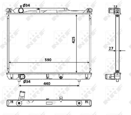 Radiator, engine cooling 53916