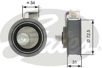 Tensioner Pulley, timing belt PowerGrip™ T43017