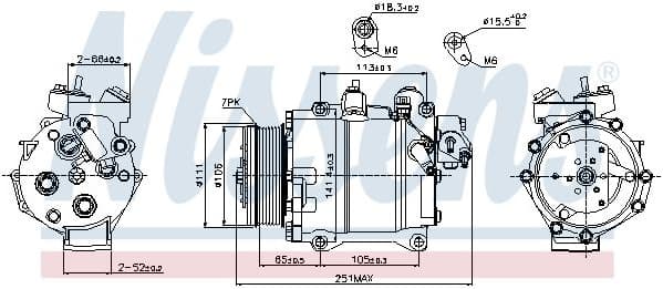 Compressor, air conditioning ** FIRST FIT ** 89245