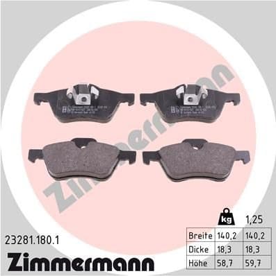 Brake Pad Set, disc brake 23281.180.1