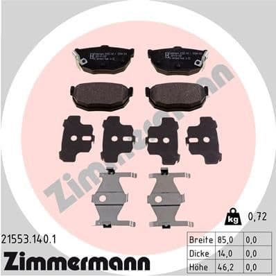 Brake Pad Set, disc brake 21553.140.1