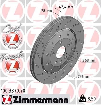 Brake Disc FORMULA Z BRAKE DISC 100.3370.70
