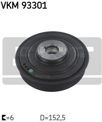 Belt Pulley, crankshaft VKM 93301