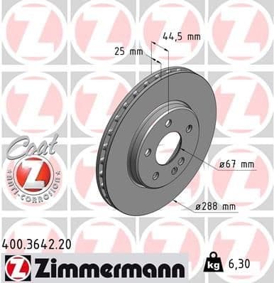 Brake Disc COAT Z 400.3642.20