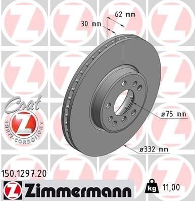 Brake Disc COAT Z 150.1297.20
