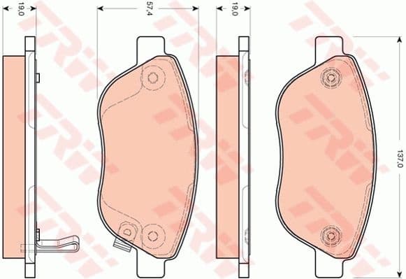 Brake Pad Set, disc brake COTEC GDB1701