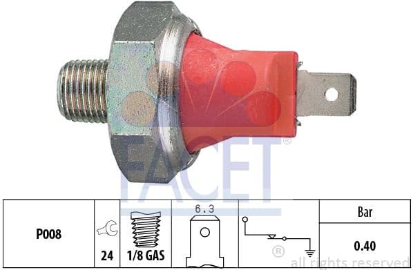 Oil Pressure Switch Made in Italy - OE Equivalent 7.0017 - image 2