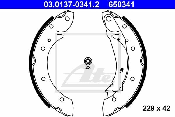 Brake Shoe Set 03.0137-0341.2