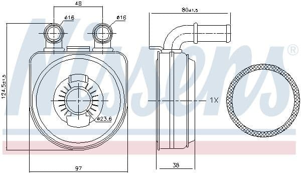 Oil Cooler, engine oil ** FIRST FIT ** 90650