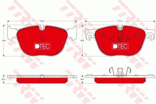 Brake Pad Set, disc brake DTEC COTEC GDB1726DTE