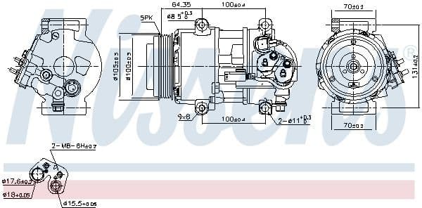 Compressor, air conditioning ** FIRST FIT ** 89089