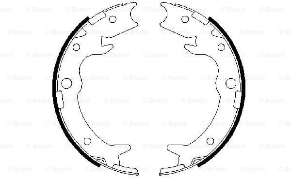 Brake Shoe Set, parking brake 0986487686 - image 2
