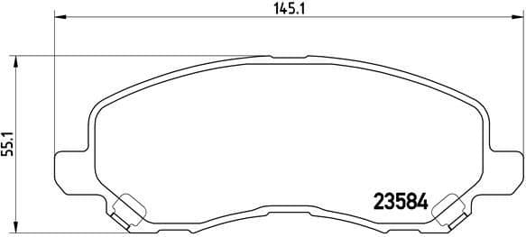Brake pads front, Top Quality P54030