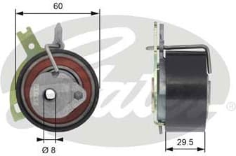 Tensioner Pulley, timing belt PowerGrip™ T43186
