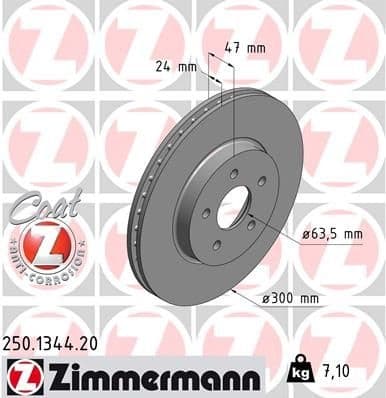 Brake Disc COAT Z 250.1344.20