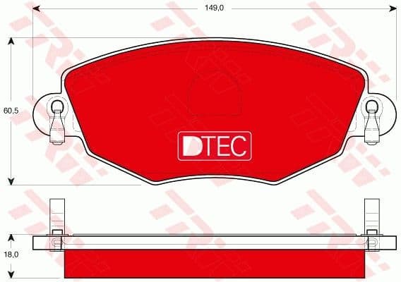 Brake Pad Set, disc brake DTEC COTEC GDB1434DTE