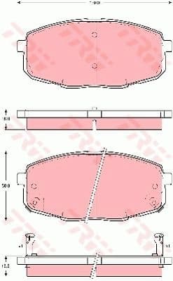 Brake Pad Set, disc brake COTEC GDB3342