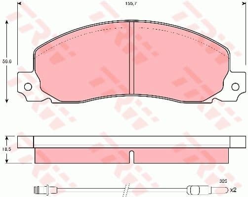 Brake Pad Set, disc brake GDB344