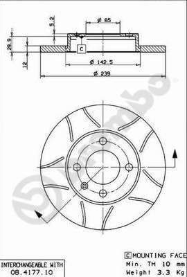 Brake Disc XTRA LINE - Max 08.4177.75