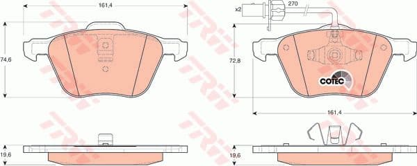 Brake pads front GDB1460