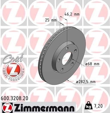 Brake Disc COAT Z 600.3208.20