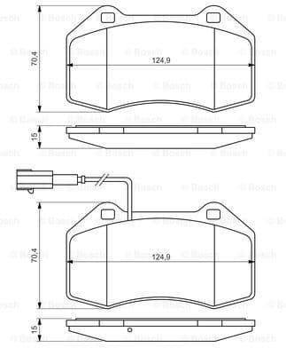 Brake Pad Set, disc brake 0986494228 - image 2