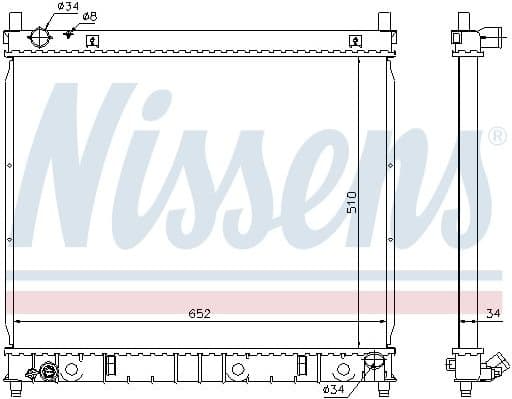 Radiator, engine cooling 61642