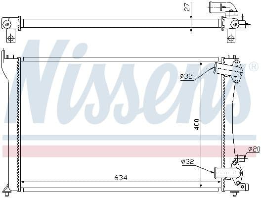 Radiator, engine cooling 63701
