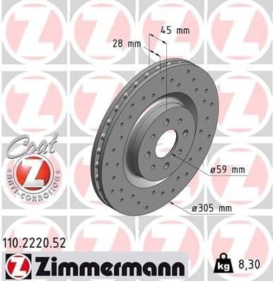 Brake Disc SPORT BRAKE DISC Z 110.2220.52