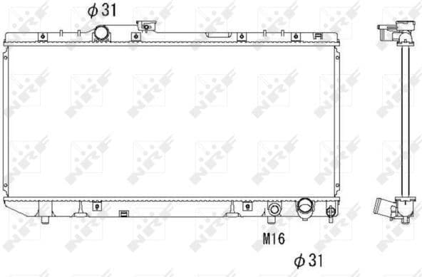 Radiator, engine cooling 58238