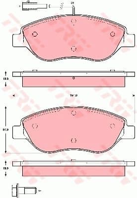 Brake Pad Set, disc brake COTEC GDB1484