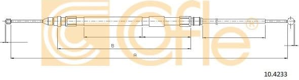 Cable Pull, parking brake 10.4233
