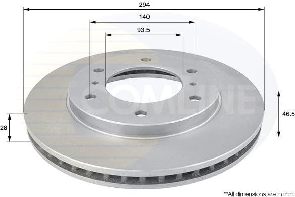 Brake disc, 1pcs FRONT ADC0378V
