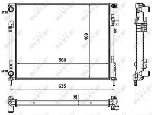 Radiator, engine cooling EASY FIT 58332