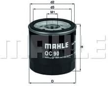 Oil Filter OC90 . - image 2