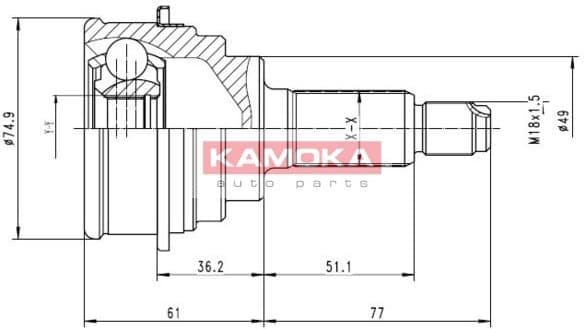 Joint Kit, drive shaft 6836