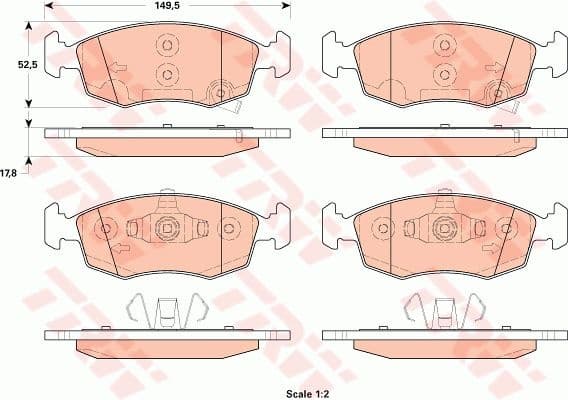 Brake Pad Set, disc brake COTEC GDB1921