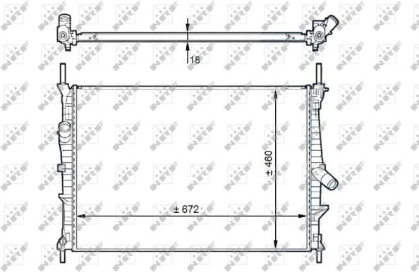 Radiator, engine cooling 58441