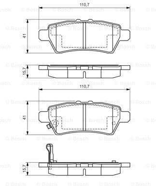 Brake Pad Set, disc brake 0986494369 - image 7