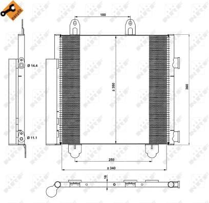 Condenser, air conditioning EASY FIT 350231