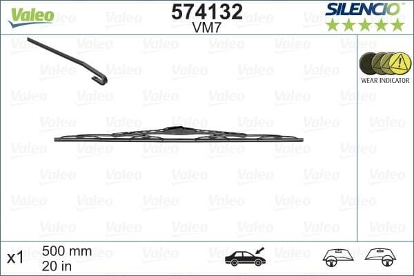 Wiper Blade SILENCIO CONVENTIONAL SINGLE 574132 - image 8