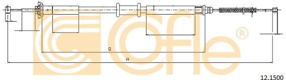 Cable Pull, parking brake 12.1500