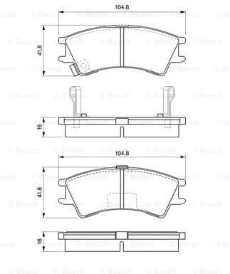 Brake Pad Set, disc brake 0986424575 - image 7