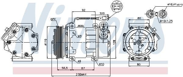 Compressor, air conditioning ** FIRST FIT ** 89047